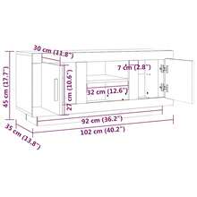 vidaXL Mobile TV chêne sonoma 102x35x45 cm wood engineering - Castano - Visualizzare 8