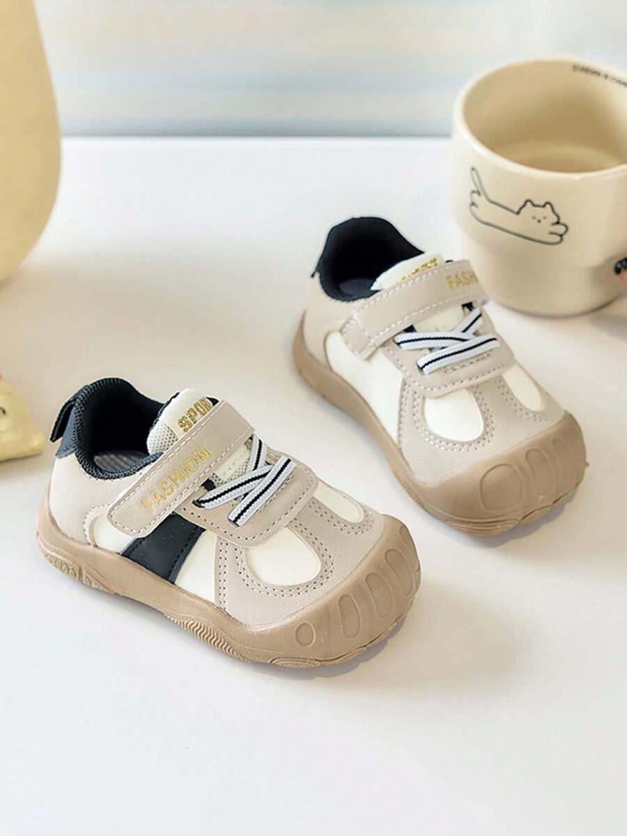 Nya bekväma sneakers med mjuk sula för spädbarn/småbarn - Svart - Visa 1