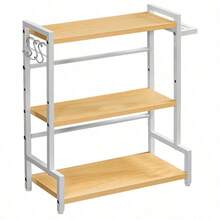 Baker's Racks - Beyaz + Ahşap - Görünüm 9