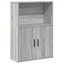 vidaXL Bibliothèque sonoma gris 60x24x85 cm ingénierie du bois - Gris - Voir 2