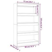 vidaXL Biblioteca/Separador de peças Chêne fumé Bois d'ingénierie - Castanho - Ver 7