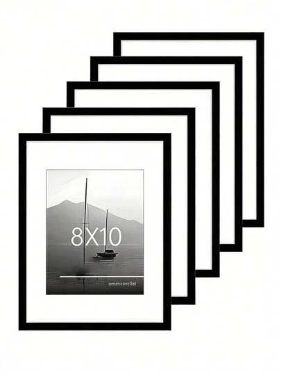 1pc Black Photo Frame, Versatile Design For Wall Or Tabletop Display - Suitable For 12x16", 11x14", 8x10", 5x7", 4x6" Photo Papers, Can Be Hung Or Placed On Desk