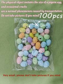 200pcs Easter Eggs, Easter Egg Shaped, Miniature Realistic Colored Eggs, Suitable For Wreath Decoration, Easter Decoration, Home Decor, Party Decoration, Artificial Eggs, Micro Landscape Decoration - Multicolor - View 14