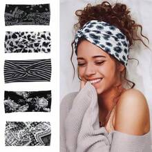 Stretchy Wide-Banded Criss-Cross Headband, Comfortable & Sweat-Absorbent, Multiple Patterns Available, Unisex, Suitable For Daily, Sports, Outdoor & Home Use - Multicolor - View 1