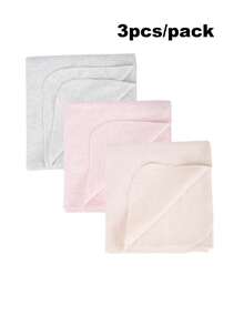 3pcs/Pack Solid Color Baby Swaddle Blanket, Single Layer Soft Adjustable Swaddle Wrap Blanket For 0-6 Months Newborn, Hospital Receiving Blanket - Multicolor - View 3