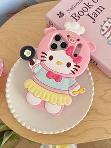 Sanrio 3D Cute Cartoon Chef KT Cat 17 Pro Max Phone Case, 14 Silicone Full Body Shockproof Anti-Fingerprint Large Hole 14 Pro 15 Pro Soft Shell 12 Pro Max Dirt-Resistant - Multicolor - View 5