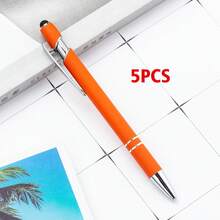 Customized Text/Logo Metal Push Button Pen, Aluminum Barrel Pen, Stylus Ballpoint Pen, Handwriting Touch Screen Pen, Thoughtful Gift For Family, Friends, Teachers, Parents, Colleagues, Great For Back To School, Graduation Season - Multicolor - View 21