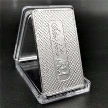 European And American Popular Fashion Creative 925 Sterling Silver Metal Strip Coin Challenge Coin Decision Coin Replica Gift Collection Birthday Gift Creative Toy Hobby Collection Party Supplies - 銀色 - 查看 5