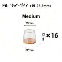 8/16 piezas Almohadillas redondas de fieltro mate para patas de silla, protectores de piso para muebles en pisos de madera dura y laminados, resistentes a arañazos y reductores de ruido, color marrón claro - marrón claro - Ver 7