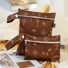 2pcs Reusable Cloth Diaper Wet Bag, Waterproof Storage Bag, Mini Mommy Bag