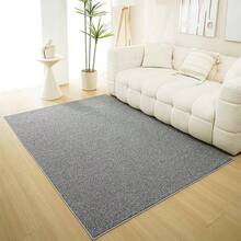 1pc Faux Jute Decorative Rug & Mat, Dirt-Resistant & Machine Washable, Multiple Sizes & Shapes Available, Suitable For Living Room, Kitchen, Bathroom, Entryway, All Season, Pet-Friendly Carpet Mat. (Creases May Occur Due To Factory Packaging, Just Need To Lay Flat For A Few Days To Restore Flatness) - Grey - View 19