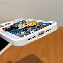 Disney. ‌   What Mickey Mouse Patterned Phone Case Designed With Vibrant Comic Panels Featuring Beloved Characters. Compatible With  17, 16, 15, 14, 13, 12, And 11 Pro Models, With Shockproof Protection. A Fun Accessory For Fans Of All Ages, Perfect For Birthdays, Holidays, And Special Occasions..Holiday Accessories. - Black - View 8