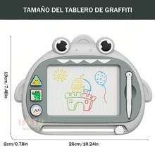 1 Pieza Pizarra MagnéTica De Dibujo Para NiñOs Con Sellos, Pizarra De Escritura Para Garabatear Para NiñOs, Juguete Educativo, Regalo Ideal Para CumpleañOs, Navidad Y Halloween Para NiñOs Y NiñAs, Juguetes De Arte Y Dibujo Para NiñOs, Juguetes Educativos Deportivos, Tableros De Pintura Y Garabatos Para NiñOs, Juguetes Educativos Y De Aprendizaje Para NiñOs Y NiñAs, Sellos MagnéTicos, Suministros Para Tableros De Escritura, Dibujo Para NiñOs, Regalos De CumpleañOs, Halloween, Navidad, Tablero De Dibujo, Tablero MagnéTico, Tableta De Escritura Reutilizable, Tablero De Pintura Y Escritura Para El Aprendizaje Temprano Para NiñOs Y NiñAs De 1 A 6 AñOs, Amigable Para Viajar, Regalo De CumpleañOs (Azul, Rosa, Gris) - Gris - Ver 2