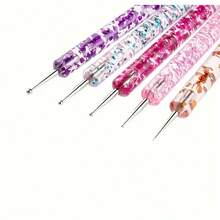 5pcs 2 Way Dotting Pen Tool Nail Art Tip Dot Paint Manicure Kit, For Embossing Pattern Clay Sculpting Nail Art - 5 cái - Xem 7