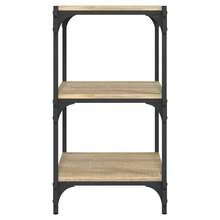 vidaXL Bibliothèque Chêne Sonoma 40x33x70,5 cm Bois d'ingénierie acier - Tabac - Voir 5