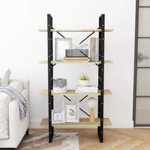 vidaXL Libreria a 4 livelli chêne sonoma bois d'ingénierie - Castano - Visualizzare 3