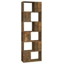 vidaXL Bibliothèque/Séparateur de pièce Chêne fumé 60x24x186 cm - Castano - Visualizzare 2