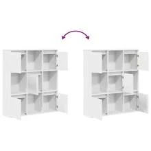 vidaXL Bibliothèque blanc 89x24x101,5 cm ingénierie du bois - Blanc - Voir 7