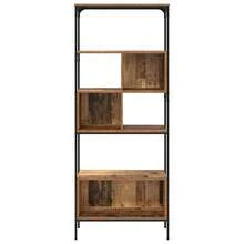 vidaXL Bibliothèque Bois Ancien 76 x 33 x 188,5 cm Bois d'ingénierie - Tabac - Voir 5