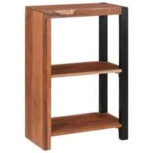vidaXL Étagère Marron 50 x 30 x 75 cm Bois d'Acacia Massif - Tabac - Voir 1