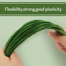 100/200/300/500/1000pcs Military Green Flocked Sticks - Multipurpose Tubular Cleaning Swabs Suitable For Various DIY Craft Projects, Bulk Packaging Sizes Available - Army Green Pipe Cleaners - View 8