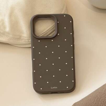 Funda de teléfono GUCADI Dopamine de lunares suaves y coloridos, estilo coreano minimalista y delicado, cubierta protectora antideslizante compatible con las series Apple 16/15/14/13/12