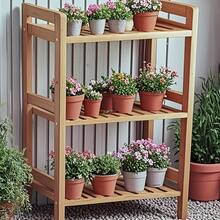 LOVEWE 1PC Storage Shelf - Bamboo 3-Layer Vertical Food Cabinet Shelf For Kitchen Cabinets, Bathroom Countertop Storage And Organizing Shelf, Desk Bookshelf, Shoe Rack, Laboratory Storage Shelf, With Adjustable Shelves Cabinet - 1PC(3層) - 查看 1