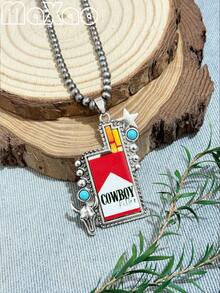 高品质女士复古波西米亚风西部印花合金首饰套装，喷涂工艺，多种颜色搭配不同风格，适合日常出行或派对佩戴，2026新款上市，是重要节日送礼佳品，佩戴后定能收获无数赞美，现在就把它加入你的首饰盒吧！如果您对产品满意，请留下五星好评并分享您的美照。 - 多色COWBOY小牛頭 - 查看 12