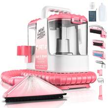 Carpet Cleaner Machine,13Kpa Powerful Suction Spot Cleaning,Multifunctional Accessories,Easy Move With Handle Dual Water Tank Design,Equipped With Cleaning Fluid Deep Stain Cleaning For Carpet, Car Seats, Pets, Couches - 查看 1