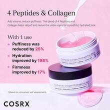 COSRX Pink Peptides Collagen Hydrogel Eye Patch For Puffy Eyes And Dark Circles, Under Eye Mask, 60 Under Eye Patches, Korean Skin Care - 1pcs - View 4