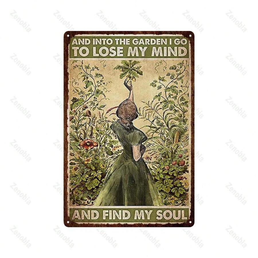 Girl Baking Because  Is Wrong Metal Poster Vintage Bathroom Sign Sewing Laundry Shabby Plaque Plates Bar Home Decoration (7) - 彩色 - 查看 1