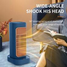 OBOVAY 1pc Portable Electric Heater Space Heater Fast Quiet Heating Electric Heater 90 Degree Oscillation Ceramic Desk Space Heaters