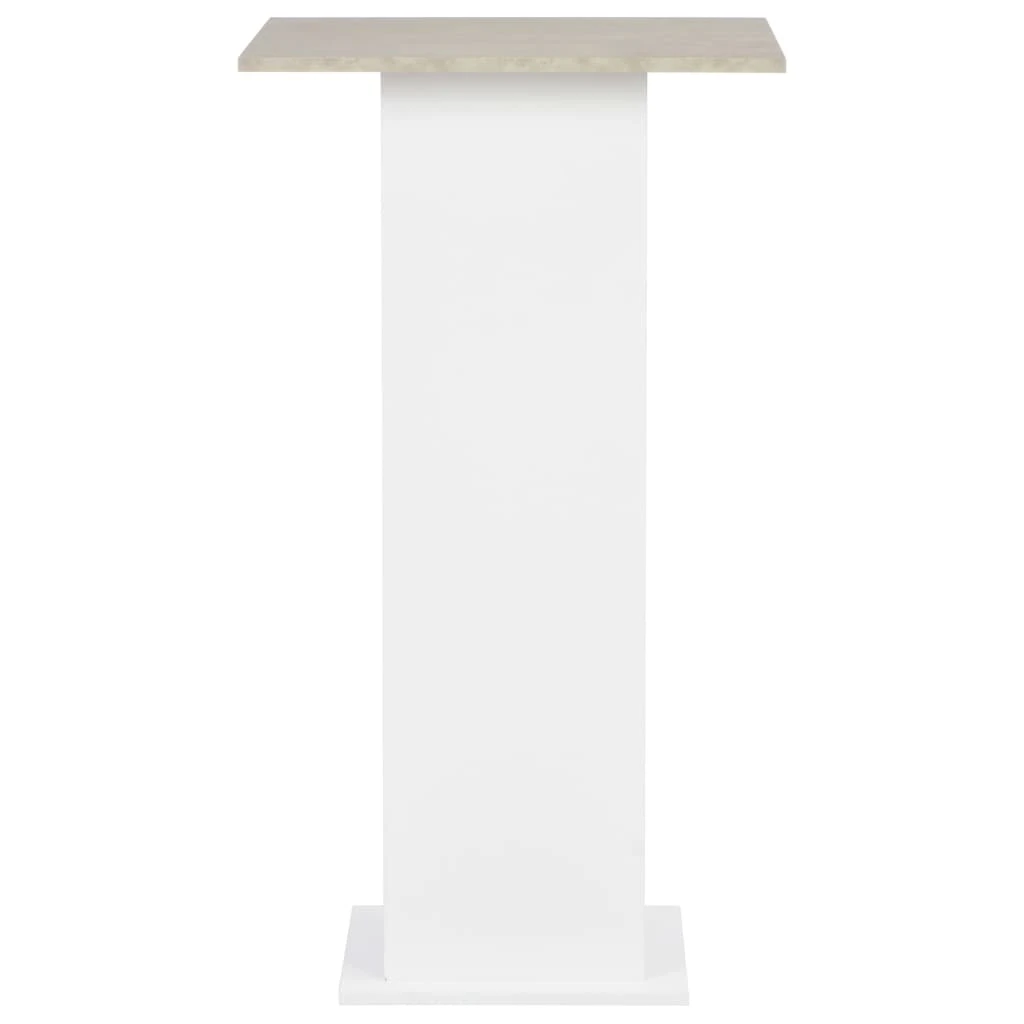 vidaXL Mesa de bar blanca y beton 60x60x110 cm - Blanco - Añade 3