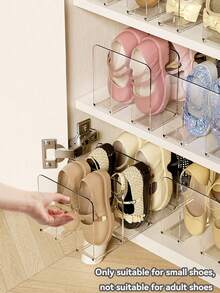 1/2个装节省空间鞋架，小巧鞋架，节省空间的垂直收纳架，多隔层设计，适用于家庭、宿舍和衣柜，非常适合存放人字拖和凉拖，鞋子收纳整理架，家居收纳用品 - 彩色 - 查看 8