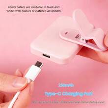 1pc Portable Rechargeable LED Clip-On Fill Light, 3 Lighting Modes, Suitable For Computer, Photography, Video Calls, Live Streaming, Multi-Scenario Use, Adjustable Brightness, Ideal Gift For Friends And Family, Rechargeable (Built-In 250mAh Battery)