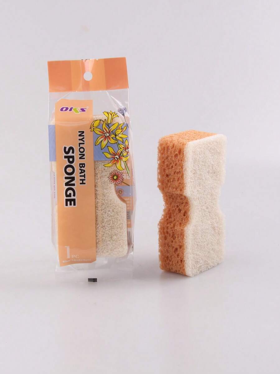 OKS 1pc Nylon Bath Sponge Brush - Mustard Yellow - View 1