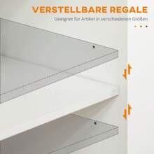 HOMCOM Kitchen Trolley With Worktop, Spice Rack And Towel Rail, White, 109 X 40 X 89 Cm - White - View 6