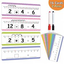 1pc Reusable Number Line Card, 0-10 And 0-20 Number Line, Suitable For Students, Home Education, Teacher Supplies, Classroom, Math Center, Math Games, School, Students, Stationery - Apricot - View 12