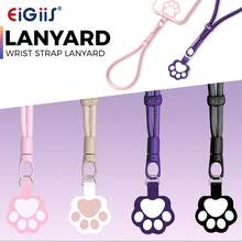 EIGIIS 1pc Adjustable Phone Wrist Strap Lanyard, 360° Rotating Clip, Ultra-Thin Pad, Durable Polyester, Universal Cell Phone, Multifuctional Patch Lanyards For Women And Men - Multicolor - View 2