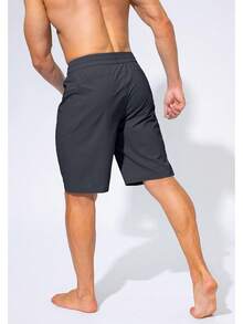Men's Swim Trunks Quick Dry Board Shorts With Zipper Pockets Beach Shorts Bathing Suits Men - No Mesh Liner - 深灰色 - 查看 4