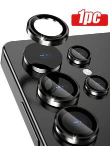 1 Set Of Galaxy S25 Ultra Camera Lens Protection Kit, Includes AR+AF Tempered Glass And 9H Anti-Scratch Metal Single Lens Cover, High-Definition Transparent, Titanium Black - Black - View 2