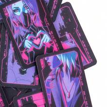 Limited Edition Cyberpunk Neon Moon Lenormand - Multicolor - View 4