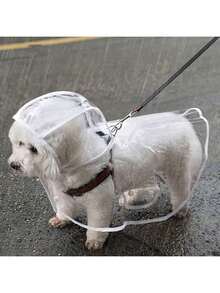 1 pièce Imperméable transparent pour chien - Matériau EVA couvrant tout le corps avec capuche (Il est recommandé d'acheter une taille au-dessus; veuillez mesurer la taille de votre animal de compagnie avant l'achat pour assurer un ajustement confortable) - Multicolore - Voir 7