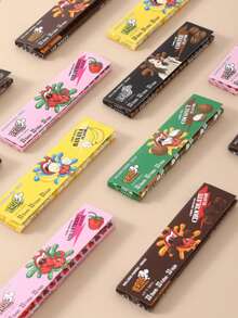 5张装110*44毫米草本水果味卷烟纸，每本33张，图案印刷纸，天然、健康、无害材料，高品质吸烟配件，送给吸烟者的绝佳礼物，新旧包装随机发送。 - 彩色 - 查看 1