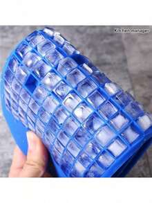 2pcs Small Square 160-Cavity Silicone Ice Cube Tray, With Good Cold Resistance And Durability, Ice Cube Tray, Pudding Mold, Suitable For Home, Bar And Other Occasions, Easy To Use - Multicolor - View 4