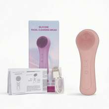 Facial Cleansing Brush: Portable Waterproof Rechargeable Silicone Facial Cleansing Brush With 6 Adjustable Speeds And 2 Cleaning Modes. Suitable For Both Men And Women, This Electric Brush Provides Deep Cleansing, Removes Blackheads, And Exfoliates. - Hồng - Xem 11