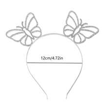1 pieza Diadema elegante de aleación con strass con diseño de mariposa, accesorio de cabello encantador, accesorios de cabello para bodas - diadema de mariposa - Ver 4