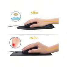 1pc Cute Cartoon Sheep Shaped Silicone Mouse Pad With Wrist Support And 3d Effect Back To School Gaming Mouse Pad - màu đen - Xem 4