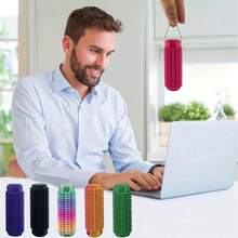 1 st. 3D-texturerad sensorisk rulle med spikar, tonad färg, andningsbar design, modulär för muskelavslappning och stresslindring, perfekt present för ångestlindring, humörboost, smärtlindring, stresshantering för vuxna (ingen kedja ingår) - Multifärgad - Visa 3