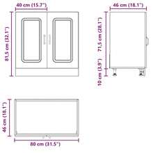 vidaXL Mobile basso per évier Kalmar bianco brillante 80x46x81,5 cm - Bianco - Visualizzare 11